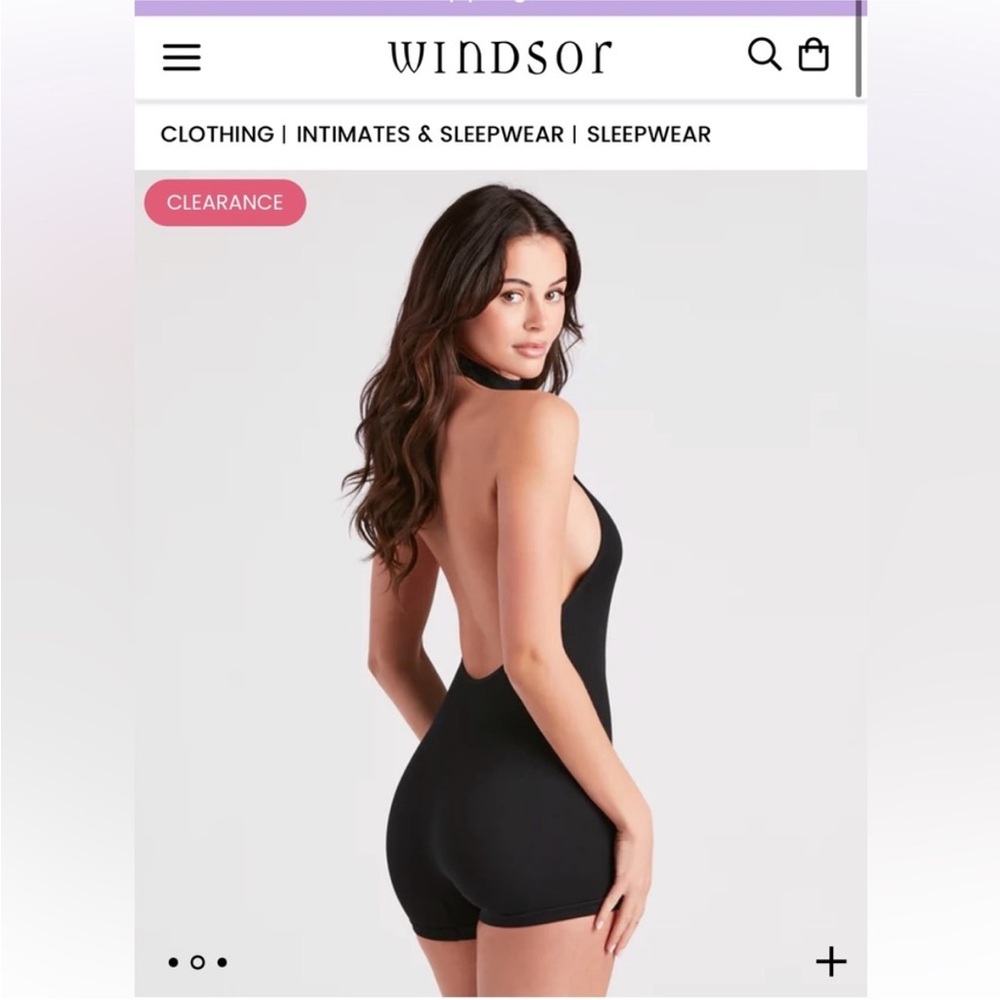 Windsor Black Backless Bodysuit